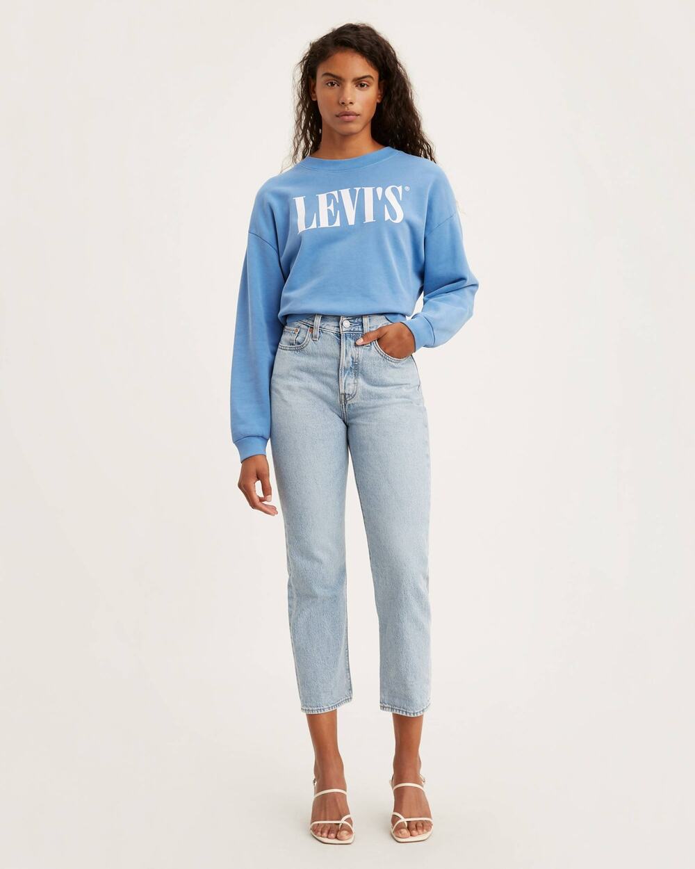 Levis Wedgie Cropped Jeans Straight High Rise Denim Retro Y2K Casual Fall 25